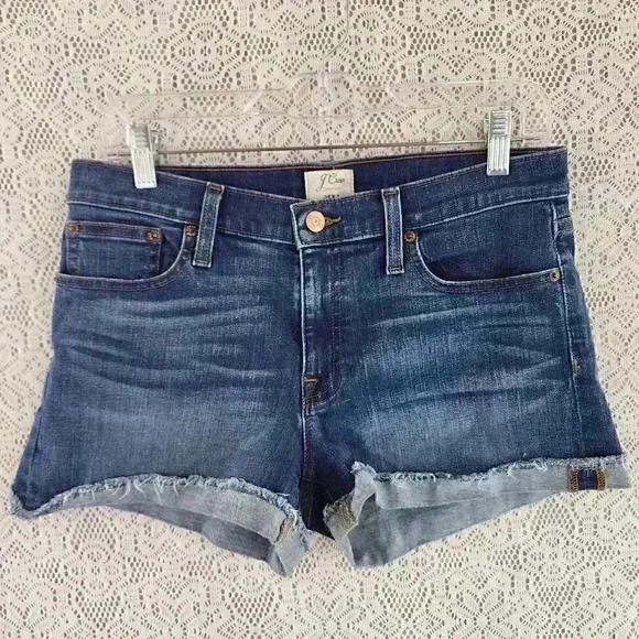 J. Crew Fold Hem Women's Jean Shorts 28 - Picture 1 of 6